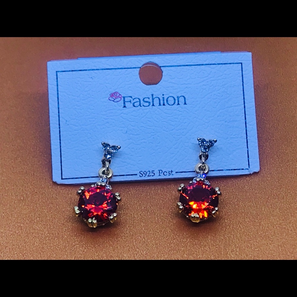 Red Diamond (fake) earring